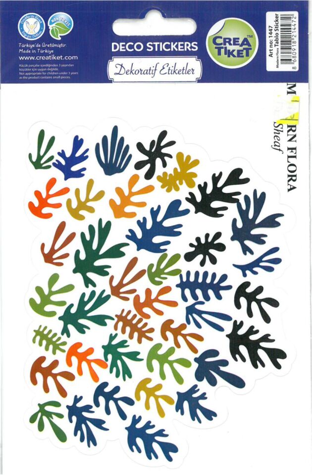 Crea Yaldızlı Özel Efektli Deco Sticker Flora