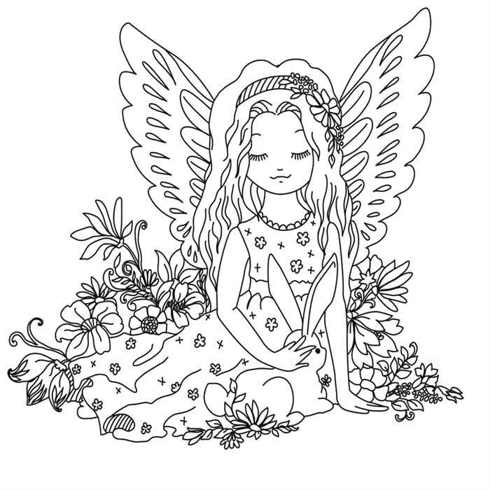 Artdeco Desenli Tuvaller Masalsı 40x50 Cm Melek