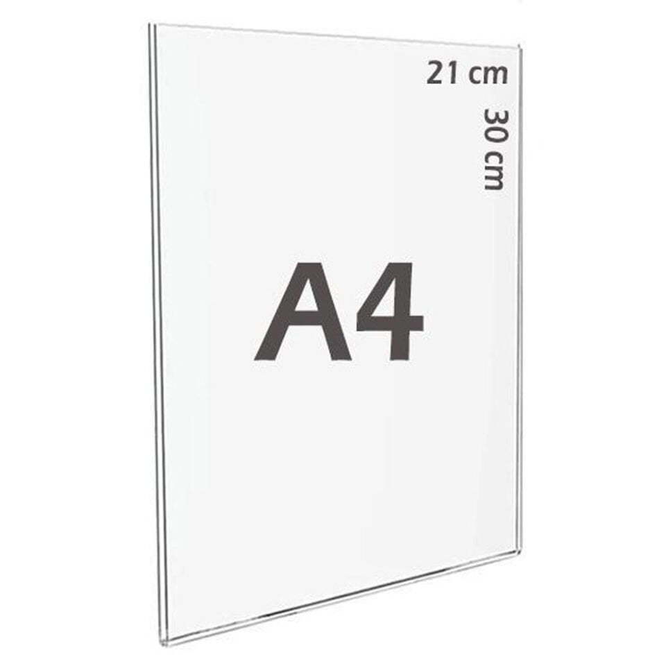 Sds Duvar A4 Dikey Delikli U Tipi Akrilik