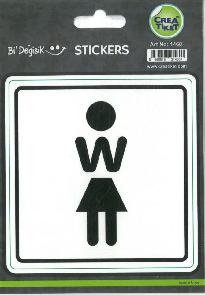 Crea Etiket Bi Değişik Etiket W Wc İşareti Kadın