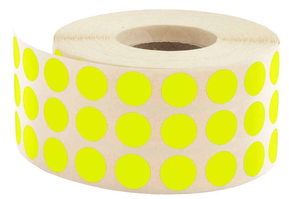 Tanex 10 Mm Sarı Nokta Etiketi 5000 Li