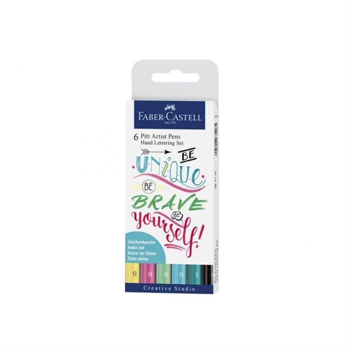 Faber-Castell Pitt Artist Pen Kaligrafi Seti Pastel 6'lı