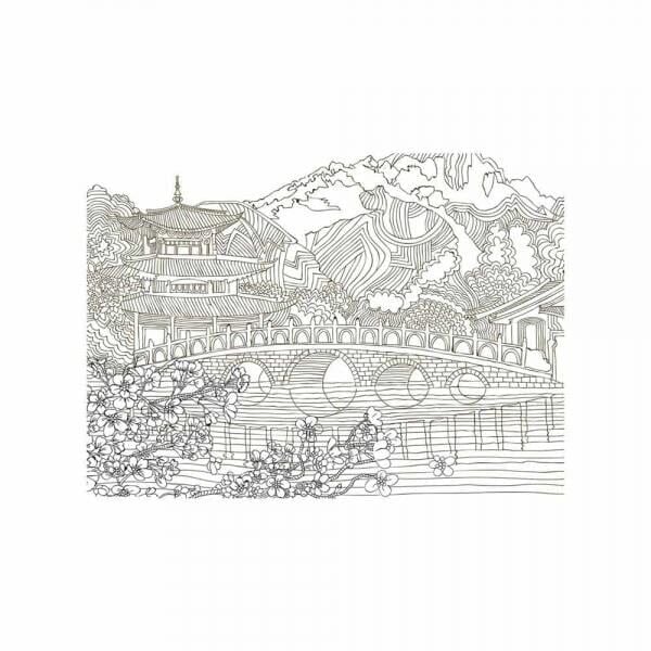Artdeco Desenli Tuvaller Tabiat 40x50 Cm Japon Bahçesi