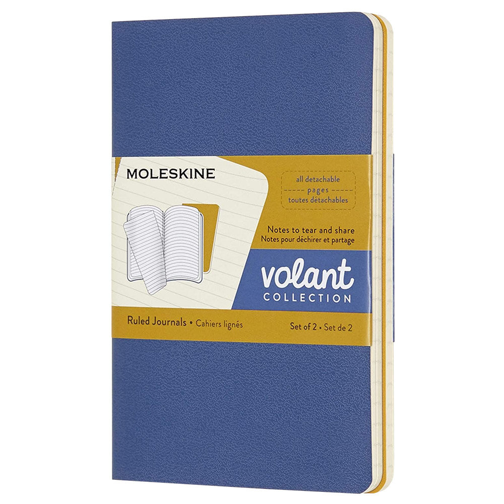 Moleskine Volant Jnls Pk Rul Forget Blue Amber Ylw