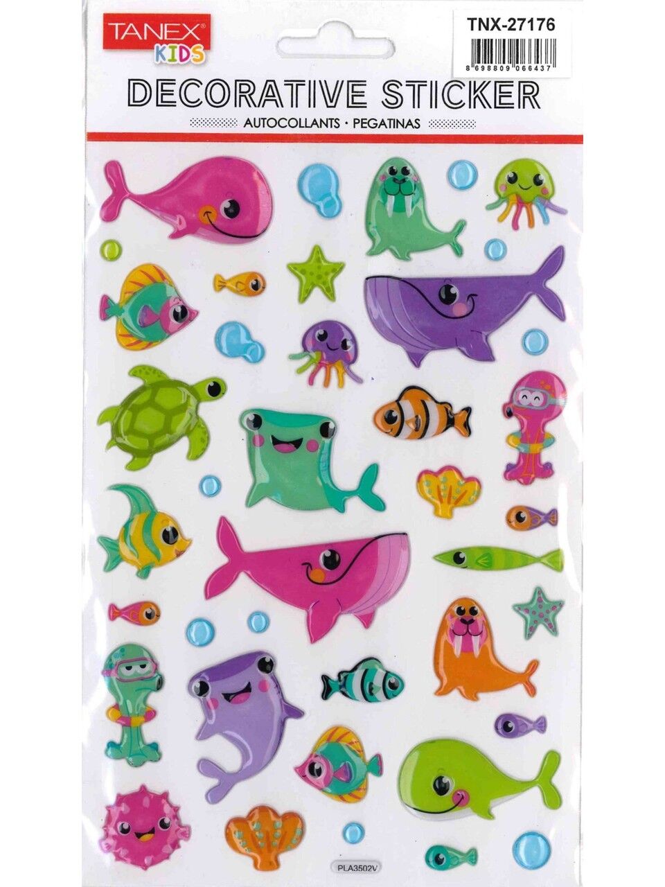 Tanex Tnx-27176 Puffy Renkli Balıklar Serisi