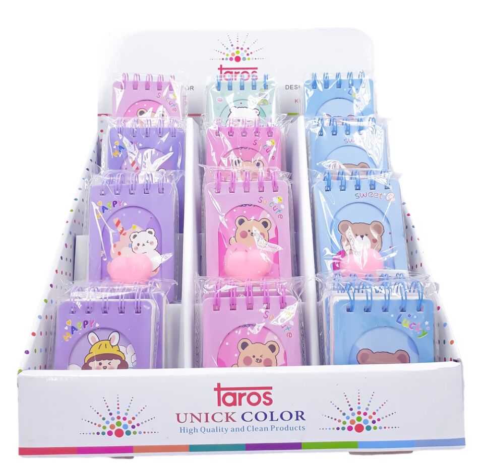Taros Taros Unick Color Ayıcık Kalpli Not Defteri