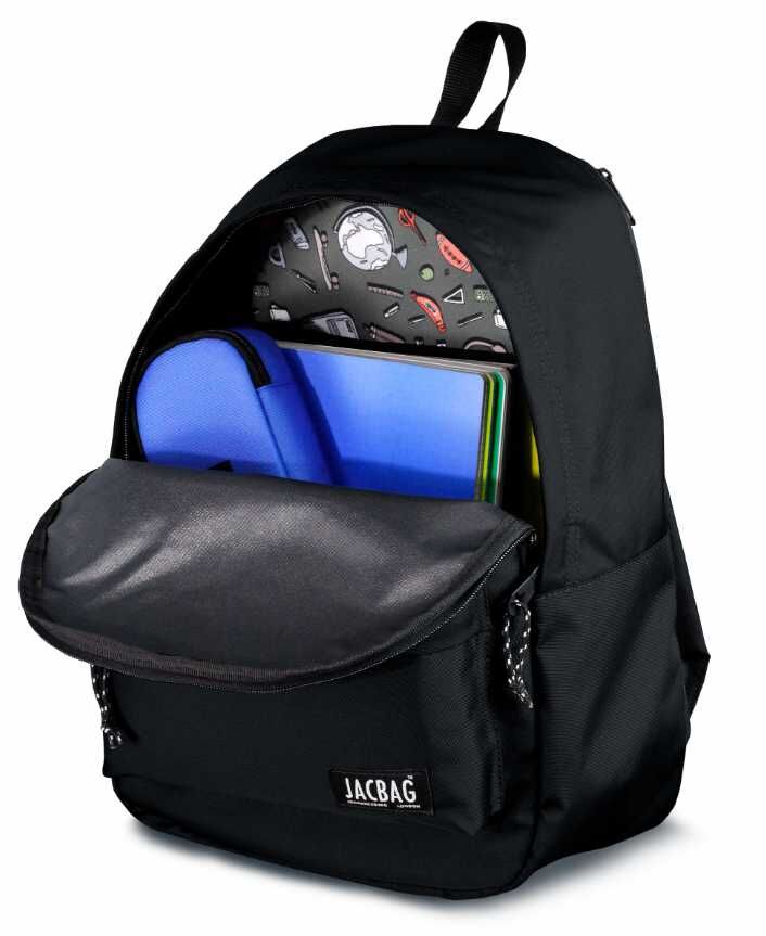 Jacbag Classic Tek Bölmeli Sırt Çantası Siyah