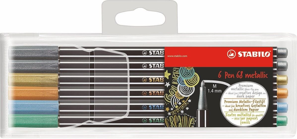 Stabilo Pen 68 Metalik 6 Lı Paket