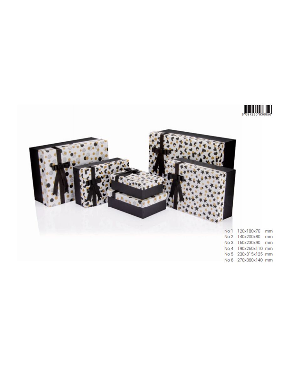 Gıpta Black White Gold Dikdörtgen Kutu No 4