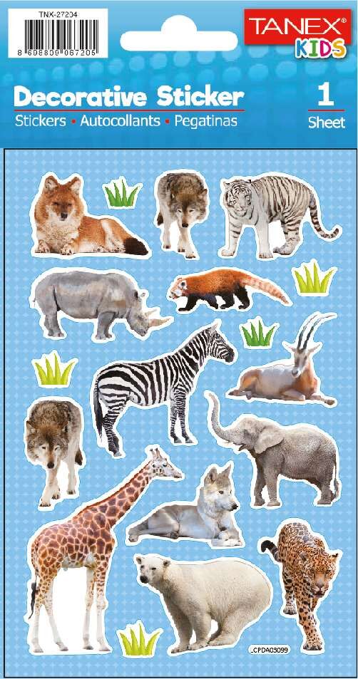 Tanex Tnx-27204 Puffy Vahşi Hayvanları Serisi