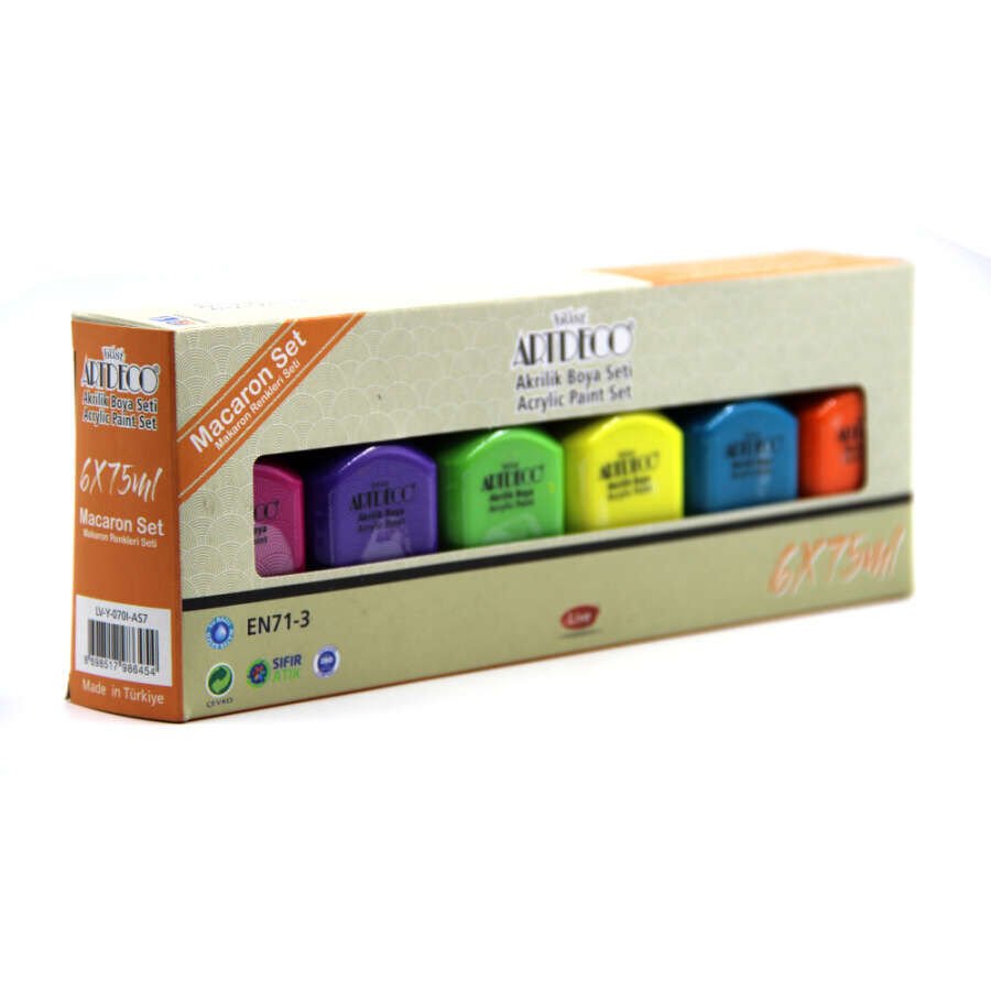 Artdeco Akrilik Boya Seti 6x75 Ml Makaron Renkler