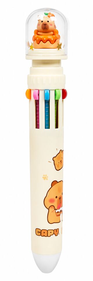 Taros Unick Color Capybara 10 Renk Çoklu Tükenmez Kalem