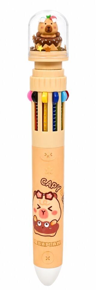 Taros Unick Color Capybara 10 Renk Çoklu Tükenmez Kalem