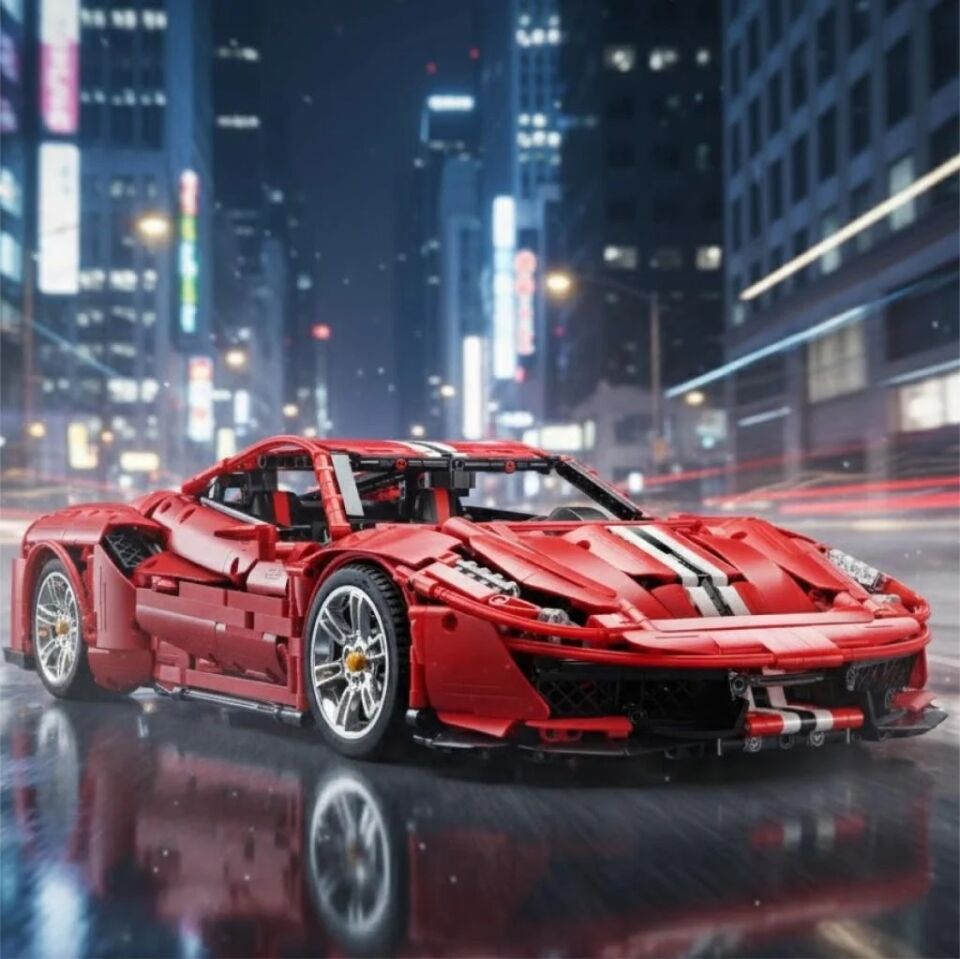 Vagonlife Cada İtalian Red Supercar 3187 Parça Block Oyuncak