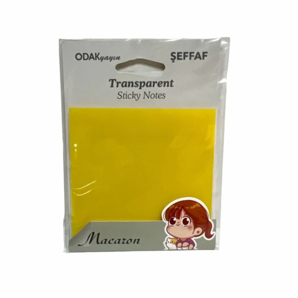 Odak Yayın Şeffaf Yapışkanlı Not Kağıdı Macaron