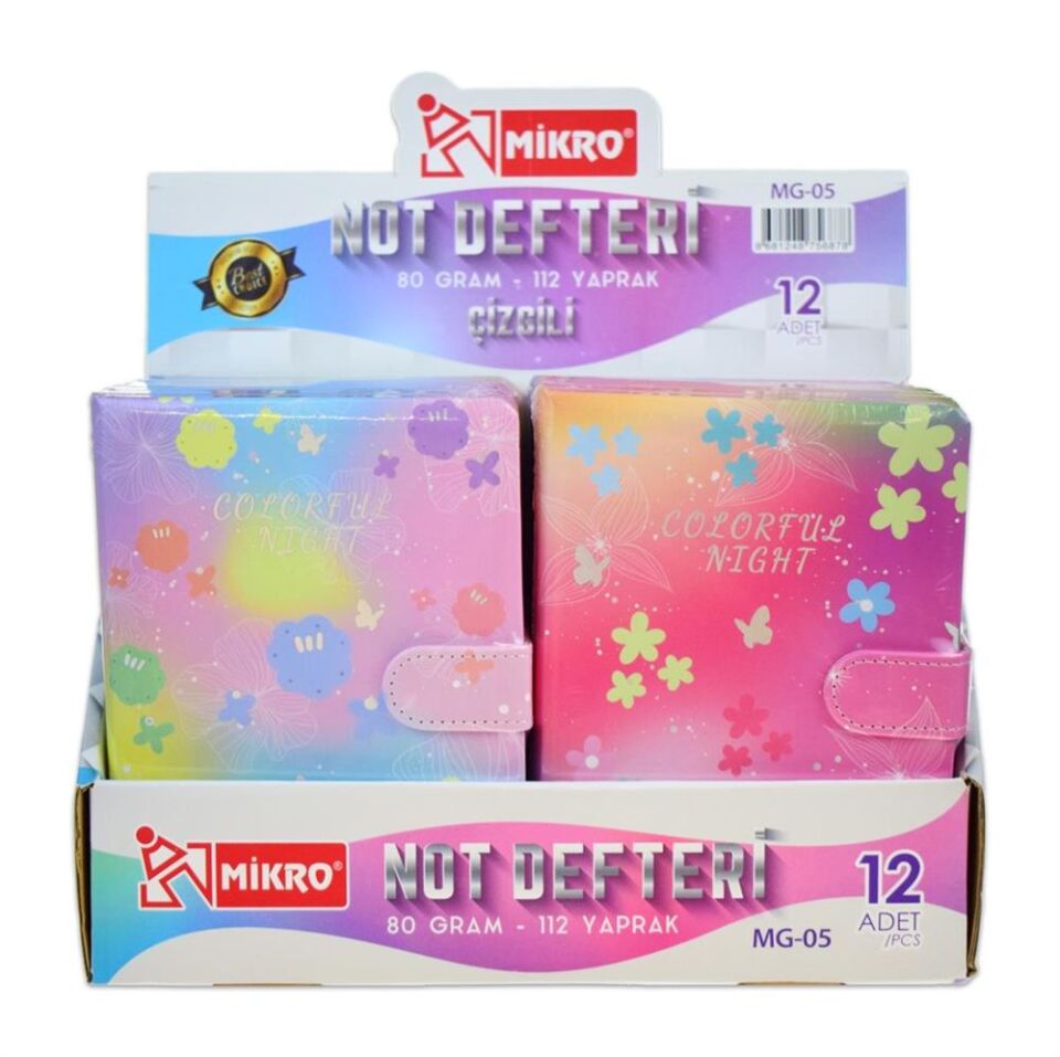 Mikro Mg-05 Colorful Night 112 Yaprak Not Defteri