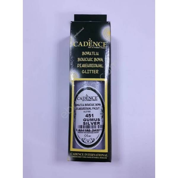 Cadence Boyutlu Boncuk B.Glitter 451 Gümüş 25 Ml