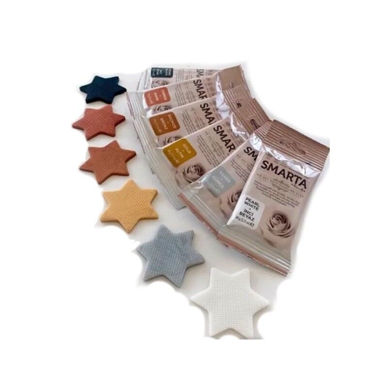 Nureart Smarta Havayla Kuruyan Modelleme Hamuru Metalik Beyaz İnci 60 Gr