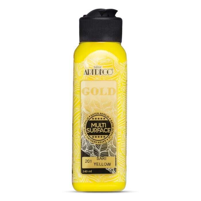 Artdeco Gold Multi-Surface Akrilik Boya 140 Ml Sarı 201