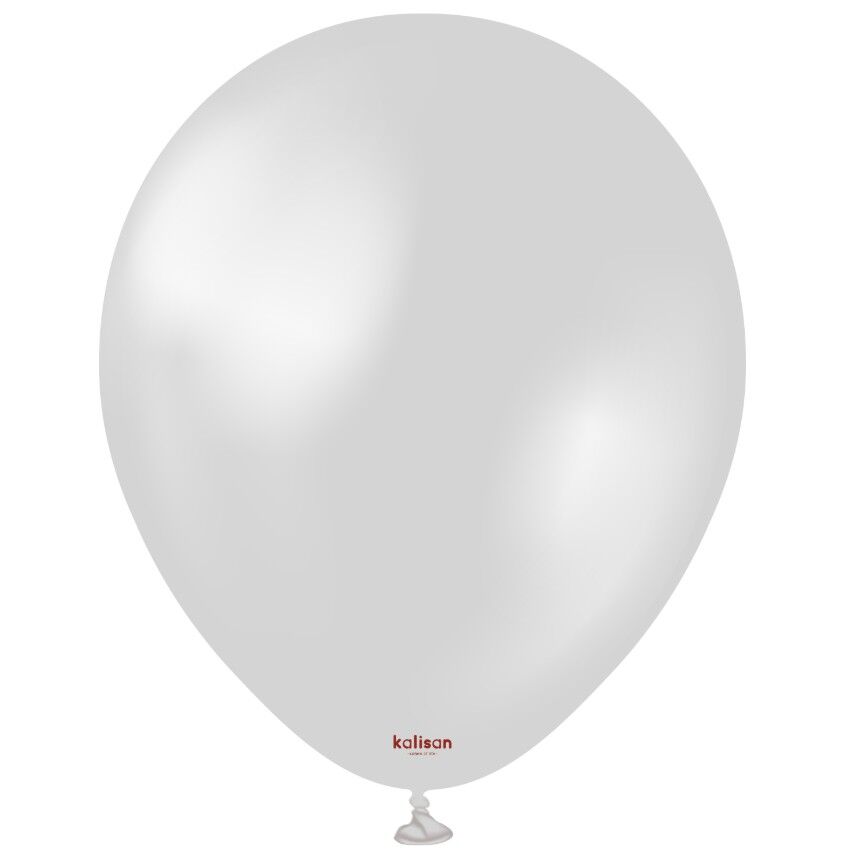 Kalisan Balon Metalik Silver 12'' 50 Li Paket