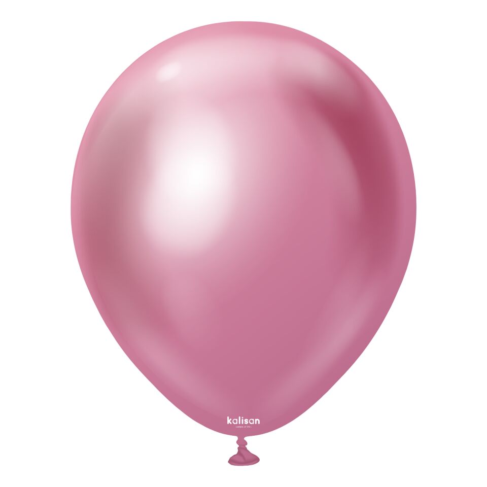 Kalisan Balon Metalik Miror Pink 12'' 50 Li Paket