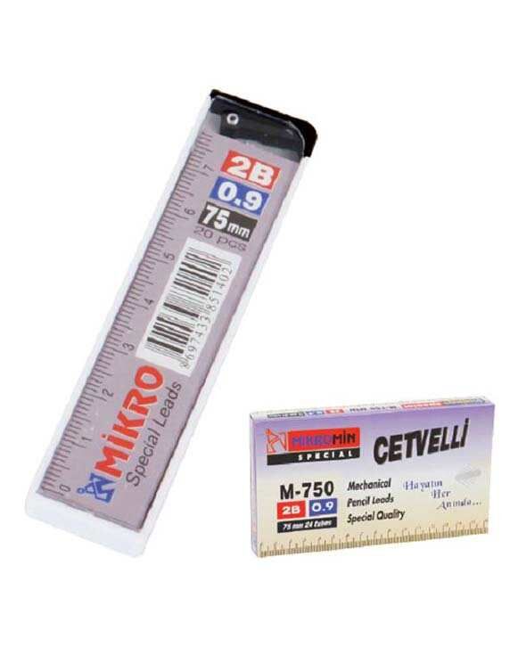 Mikro M-750 75 Mm Cetvelli Kurşun Kalem Ucu 0.9 Mm