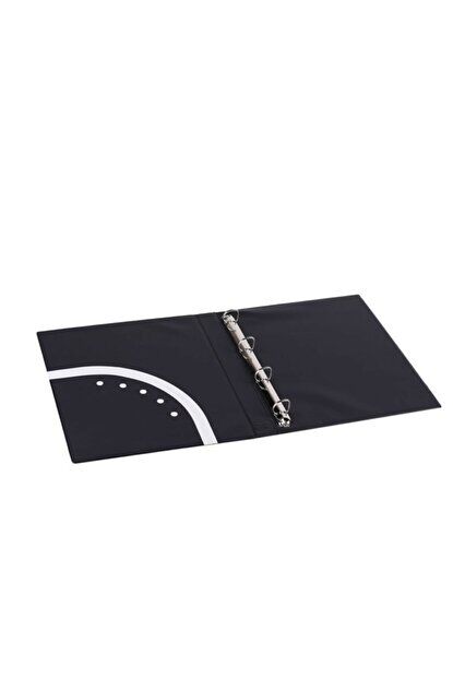 2K Evrak Sunum Klasörü A4 Pvc 3 Cm 4 Halkalı 200 Yaprak 2998 Siyah 27x32 Cm