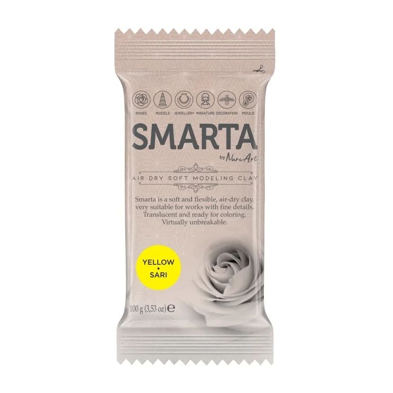 Nureart Smarta Havayla Kuruyan Modelleme Hamuru Sarı 100 Gr