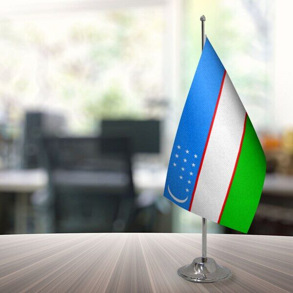 Buket 15x22,5 Cm Özbekistan Bayrağı