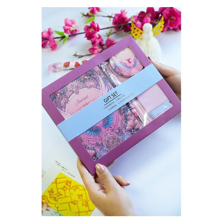 Victorias Journals Sert Kapak Defter 13x18 Cm 128 Sayfa Ayna Tükenmez Kalem Potit Set