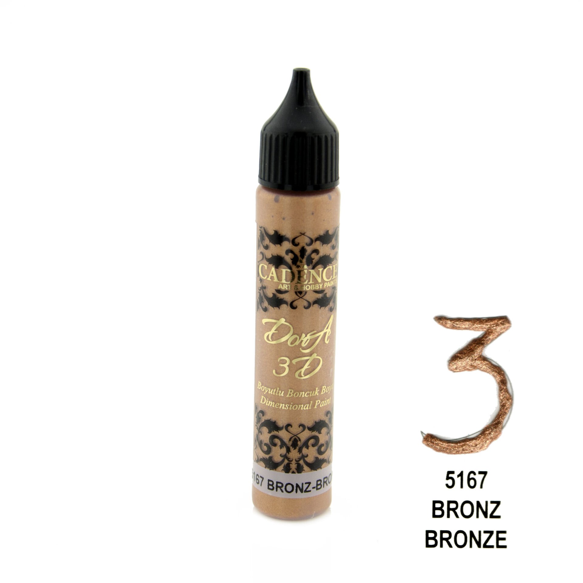Cadence 3D Dora Boncuk Boya 5167 Bronz 25 Ml
