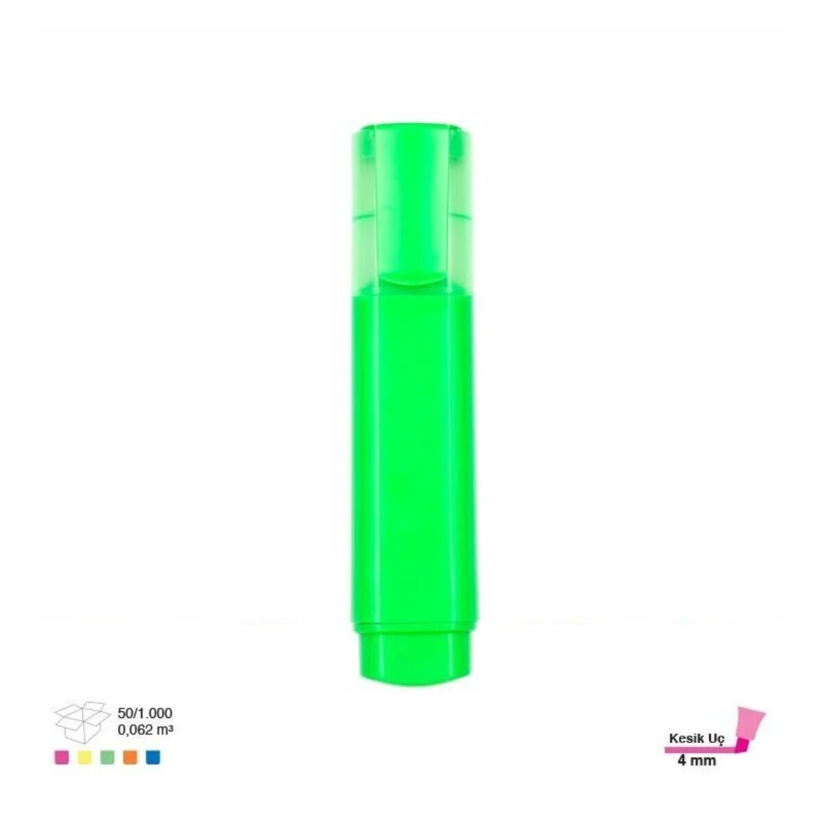 3A Fosforlu Kalem Yeşil