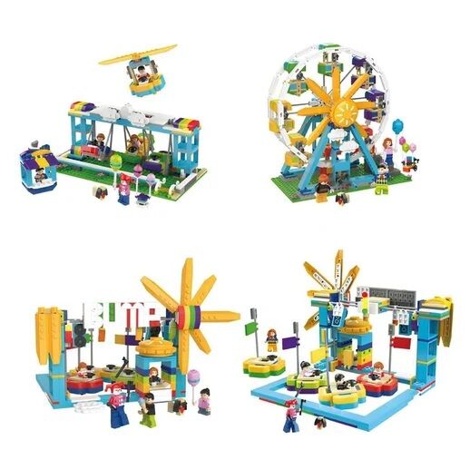 Vagonlife Jaki Lunapark Temalı 1107 PArça Block Oyuncak