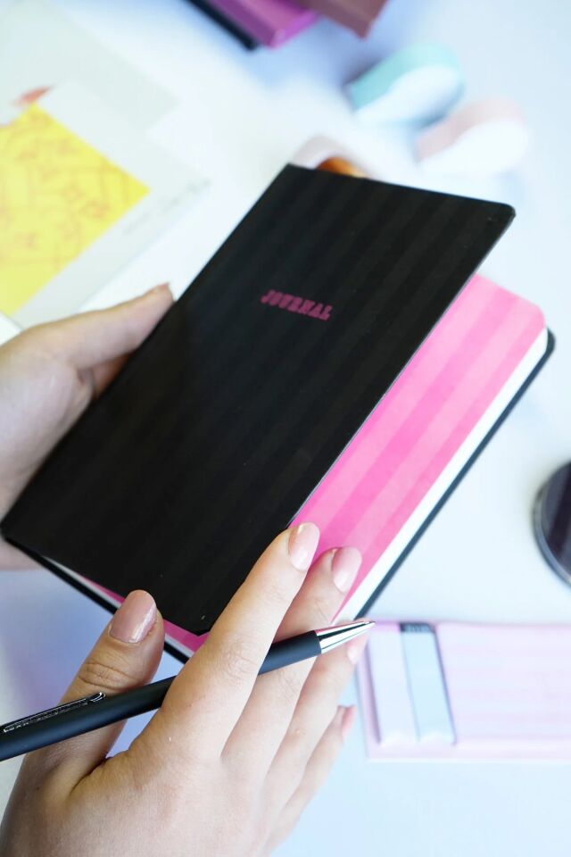 Victorias Journals Sert Kapak Defter 13x18 Cm 128 Sayfa Ayna Tükenmez Kalem Potit Set