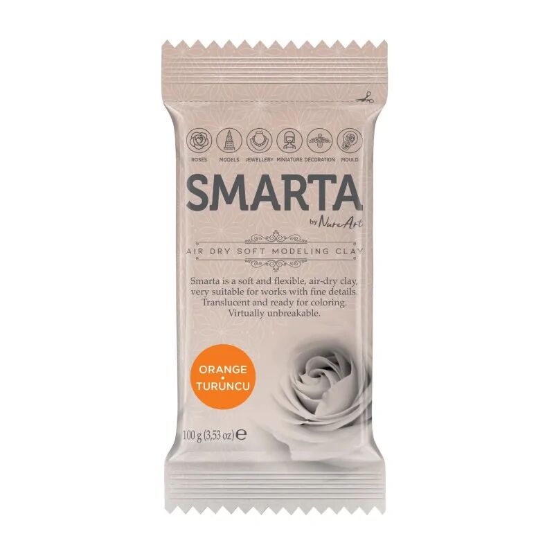 Nureart Smarta Havayla Kuruyan Modelleme Hamuru Turuncu 100 Gr