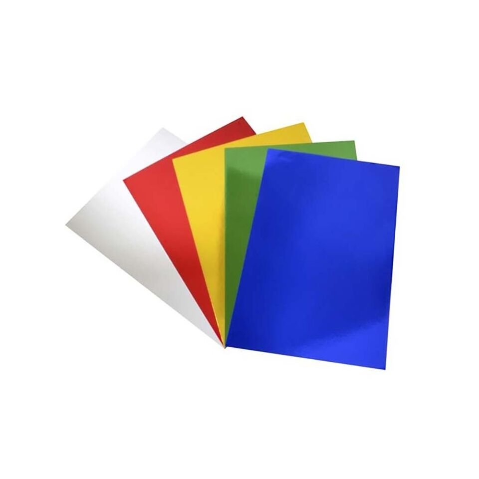 Lino Aynalı ( Metalik ) Karton 5 Renk 10 Lu 50x70 Cm