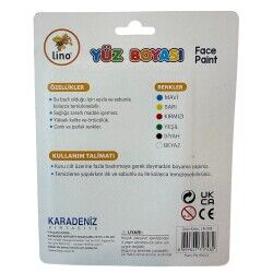 Lino Yüz Boyası 6 Renk Tablet Fırçalı Yıkanabilir