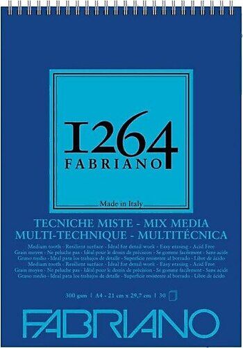 Fabriano 1264 Mix Media Defter 300 Gr A4 30 Yaprak Spiralli