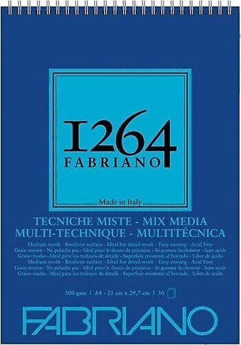 Fabriano 1264 Mix Media Defter 300 Gr A4 30 Yaprak Spiralli