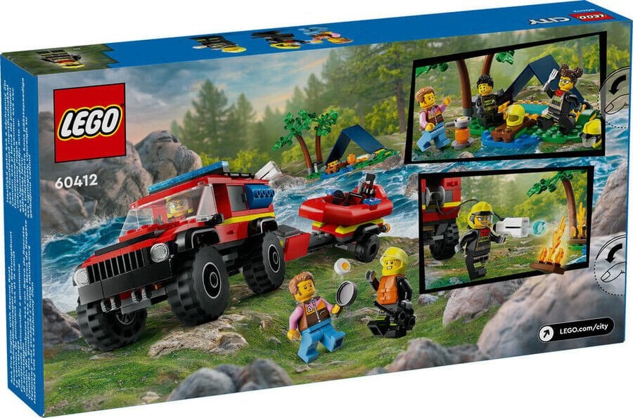 Lego 4x4 Kurtarma Botlu İtfaiye Kamyonu 