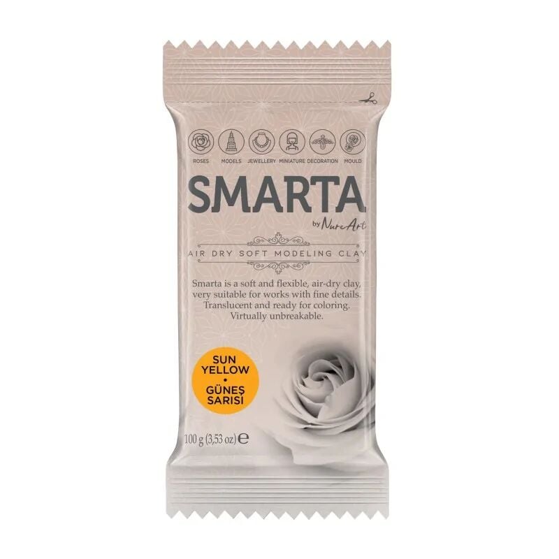 Nureart Smarta Havayla Kuruyan Modelleme Hamuru Güneş Sarısı 100 Gr