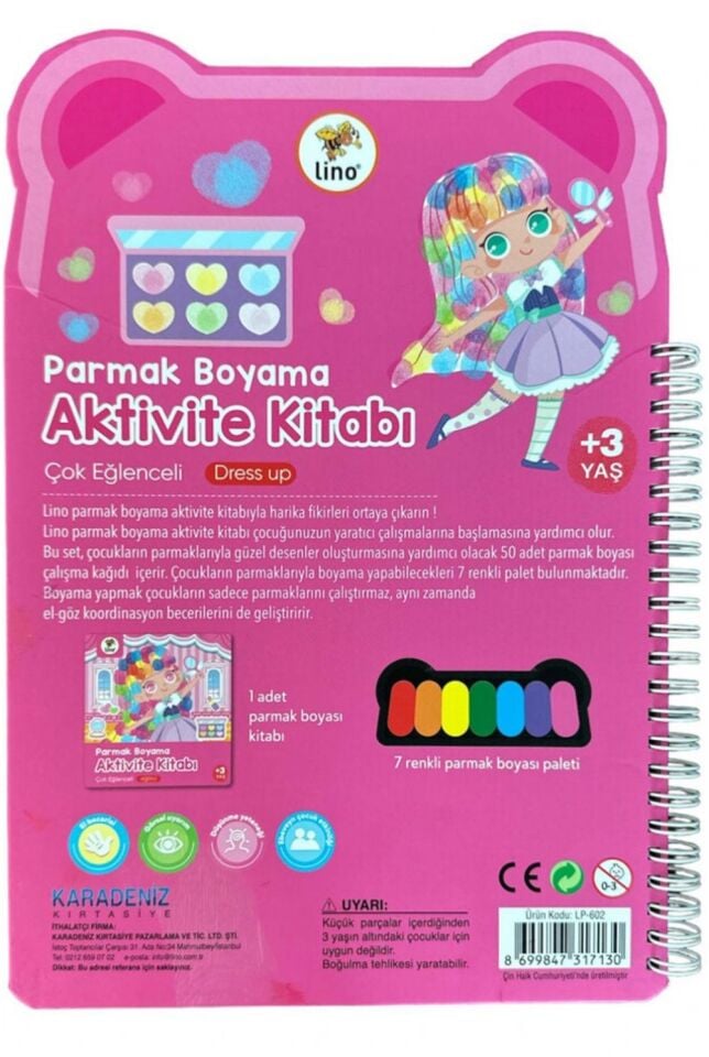 Lino Parmak Boyama Aktivite Kitabı Dress Up