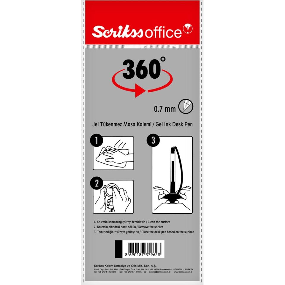 Scrikss Dp360 Masa Kalemi Jel Beyaz