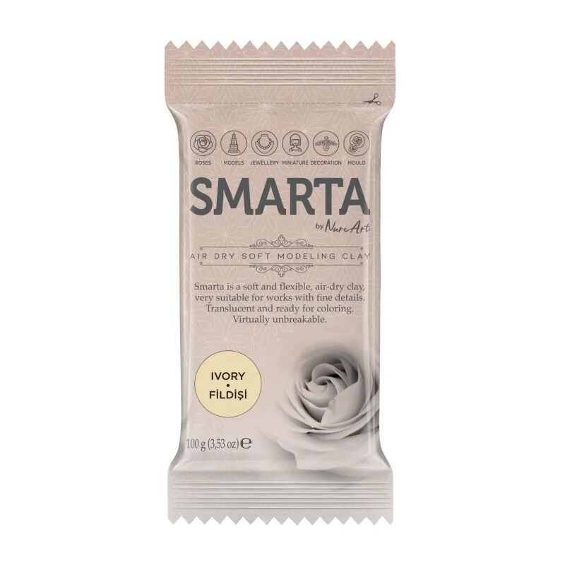 Nureart Smarta Havayla Kuruyan Modelleme Hamuru Fildişi 100 Gr