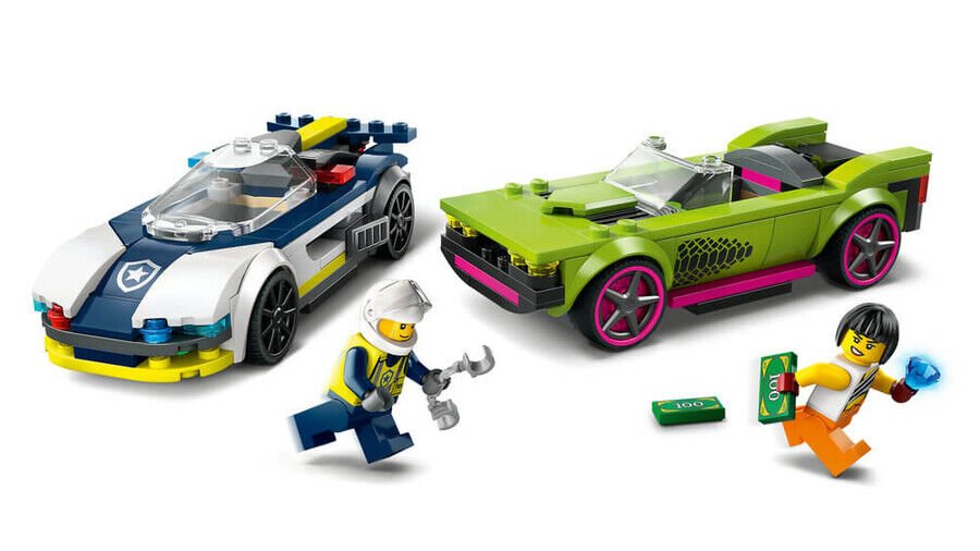 Lego Polis Arabası Ve Spor Araba Takibi 