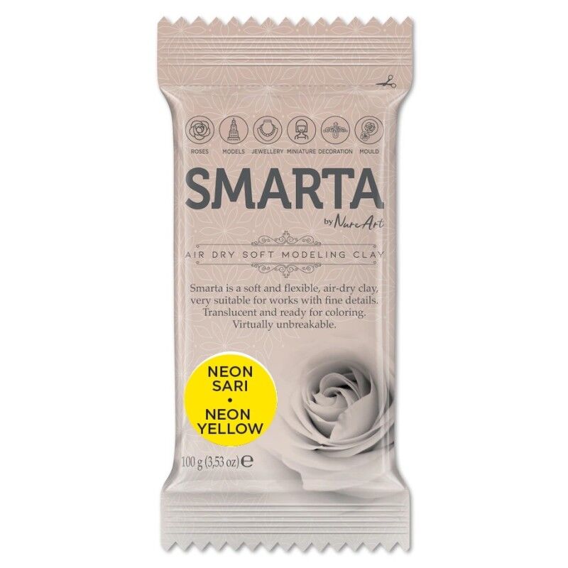 Nureart Smarta Havayla Kuruyan Modelleme Hamuru Neon Sarı 100 Gr