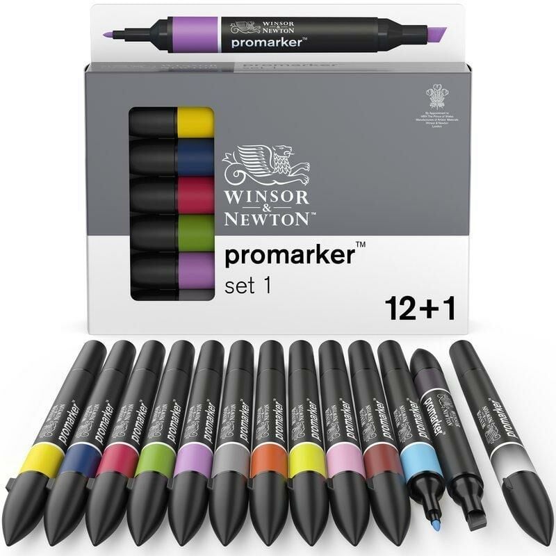 Winsor&Newton Promarker Set 1 12 Renk + karıştırıc