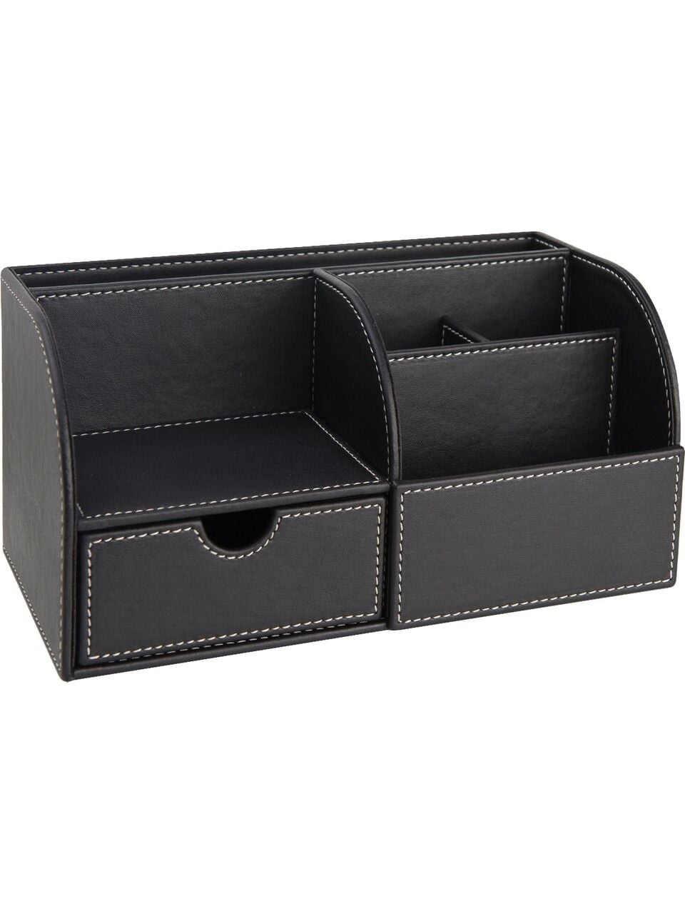 2K Masaüstü Düzenleyici 6 Gözlü Çekmeceli Destop Organizer Vegan 24,5x13x12 Siyah