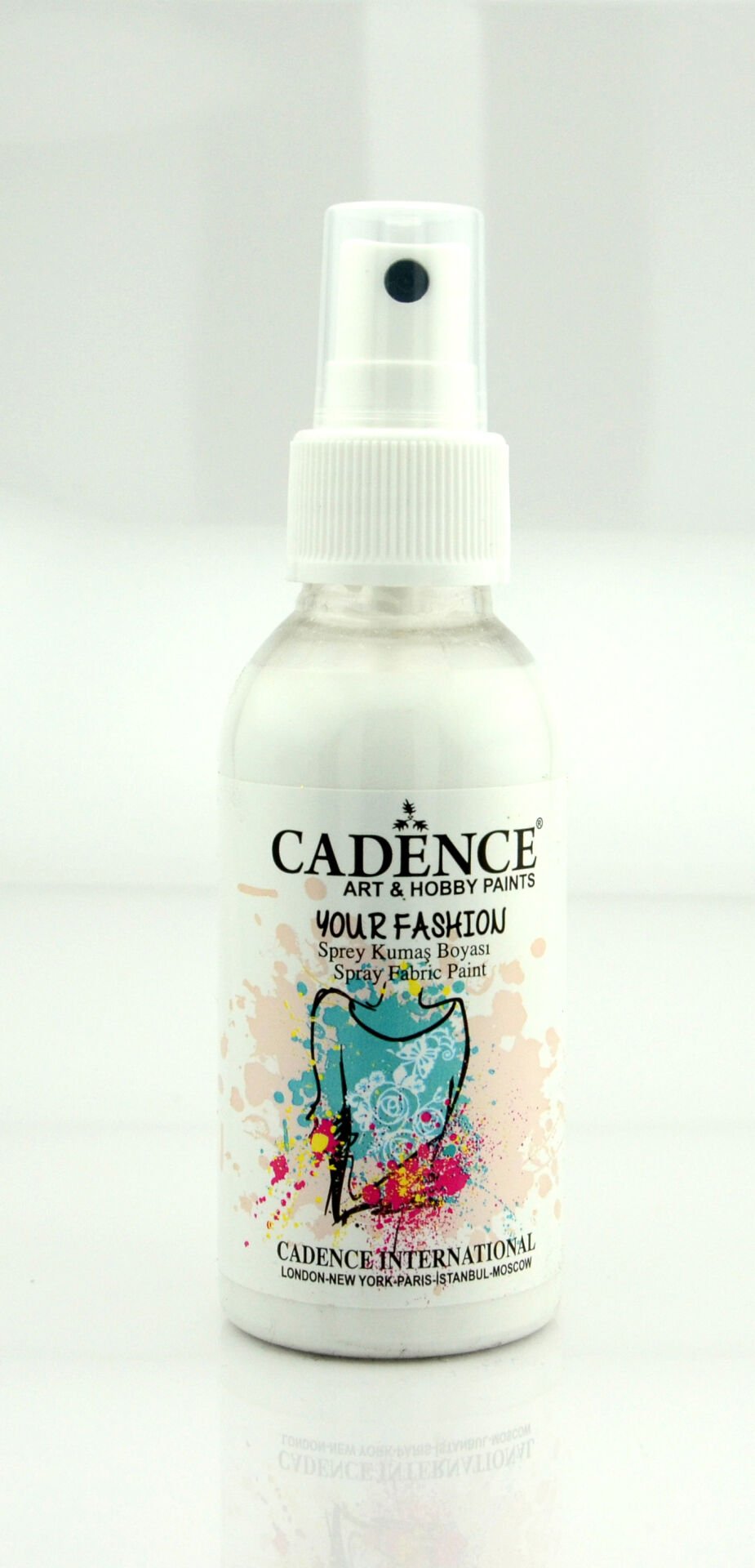 Cadence Kumaş Sprey Boya 1100 Beyaz 100 Ml