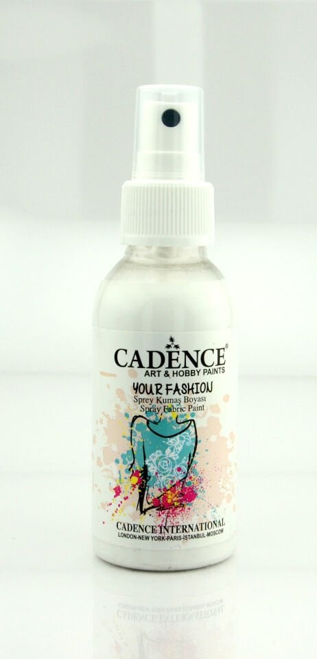 Cadence Kumaş Sprey Boya 1100 Beyaz 100 Ml